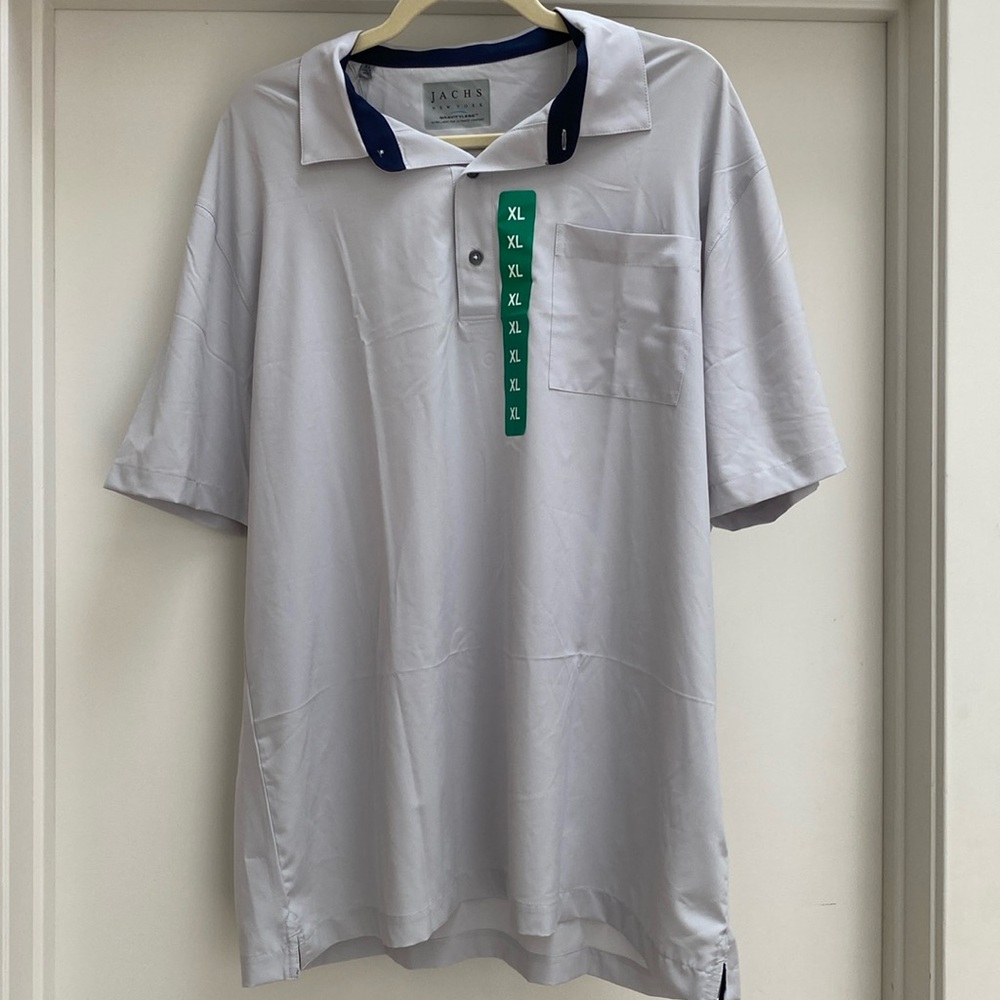 Jachs New York Gravityless Performance Polo Light Grey XL NWT
